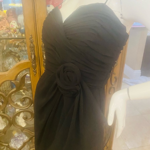 Farinae Collections Black Evening Gown Dress M - Picture 5 of 11